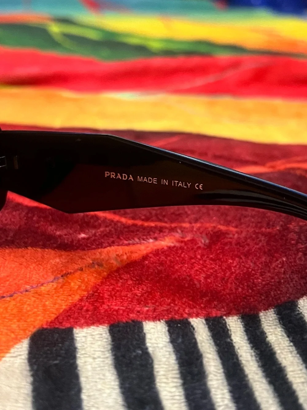 Prada Black Rectangular Sunglasses